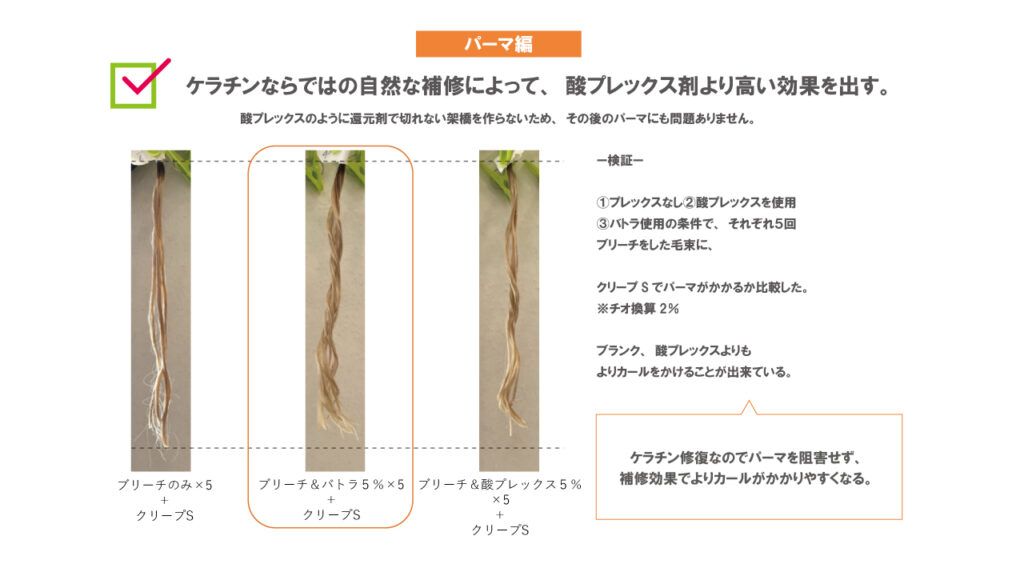 バトラ使用でのパーマ実験