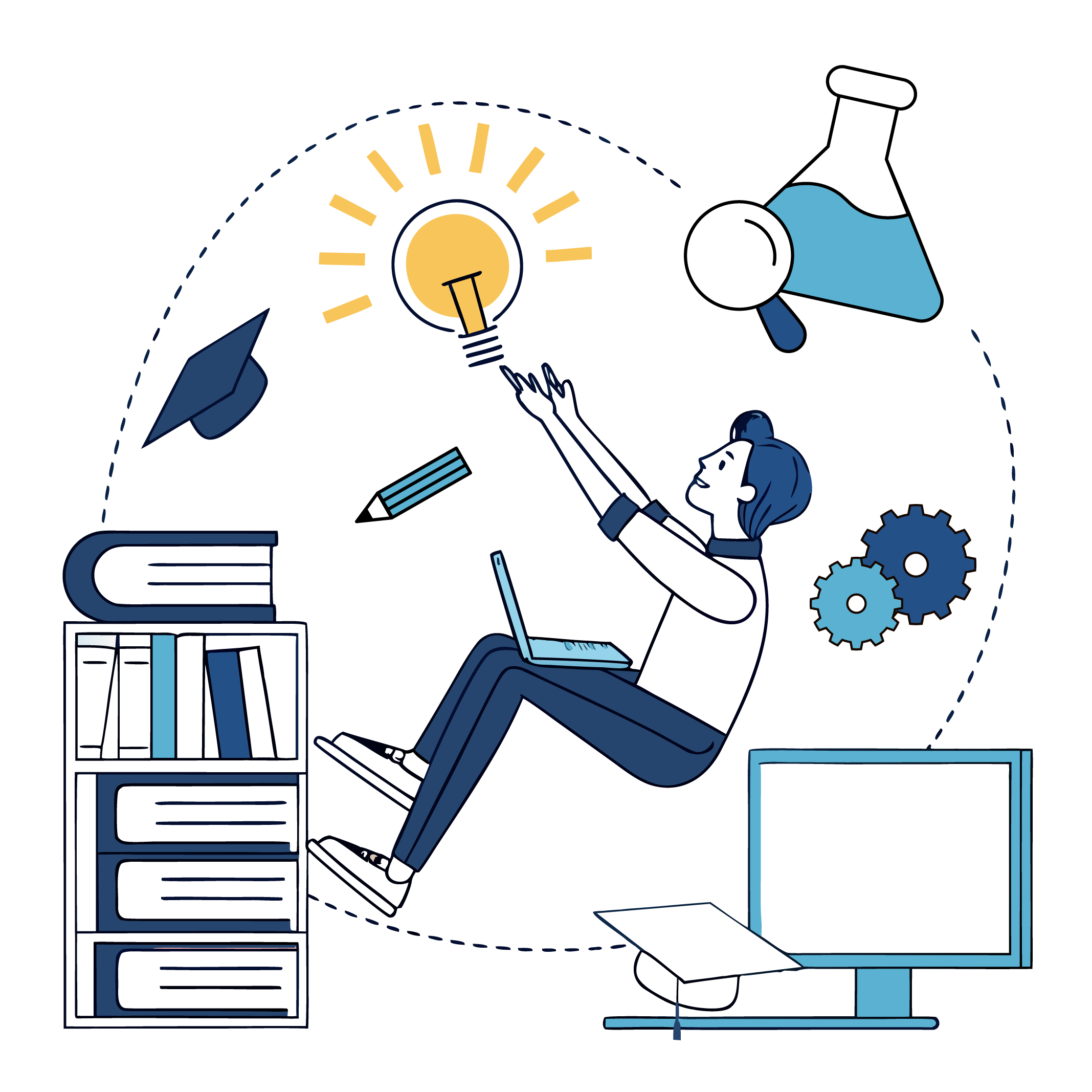 リトル大学院イラスト