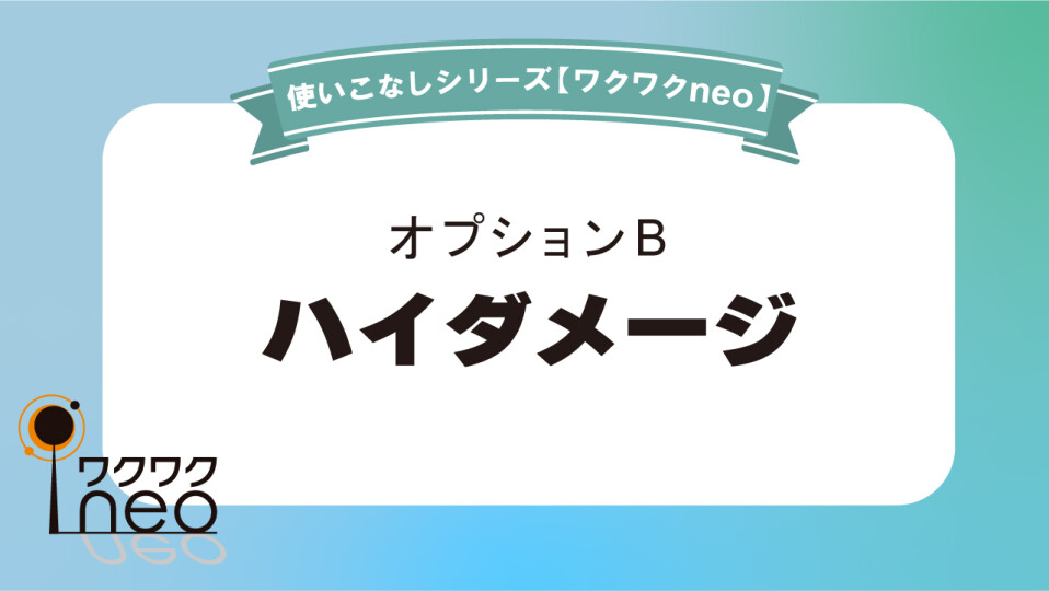 ハイダメージ対応／ワクワクneo使いこなし