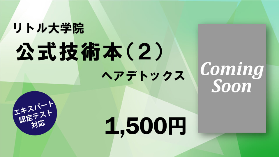 リトル大学院【公式】技術本（２）ヘアデトックス