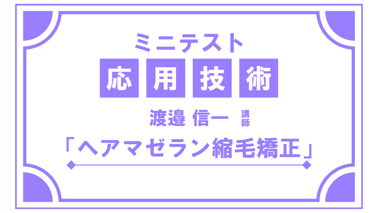 ミニテスト 【応用技術】ヘアマゼラン縮毛矯正 | リトル大学院